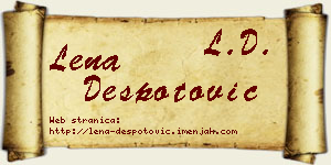 Lena Despotović vizit kartica